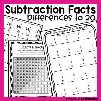 Preview of Subtraction Facts with Timed Tests for Subtraction Fluency