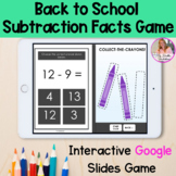 Subtraction Facts To 20 Google Slides Game Back To School Themed