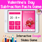 Subtraction Facts To 20 Google Slides Game Valentine's Day