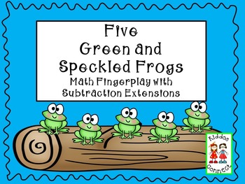 Preview of Subtraction Facts With 5 Green and Speckled Frogs Fingerplay/Song