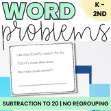 Subtraction Word Problems - No Regrouping - Kindergarten &