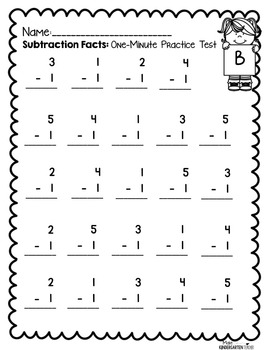 Subtraction Fact Fluency to 5 Posters, Printables, and Flash Cards - K.OA.5