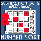Subtraction Facts within 20 Number Sort, Matching Game, Ma