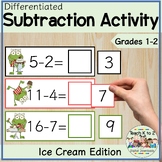 Subtraction Flash Cards/Math Centers/Ice Cream Frog/Tutors