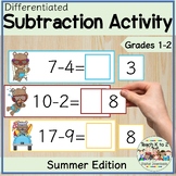 Subtraction Flash Cards/Math Centers/Summer School/Tutors/