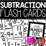 Subtraction Flash Cards with Number Dots {Answers Print on