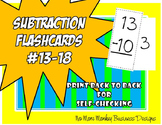 Subtraction Flashcards #13-18