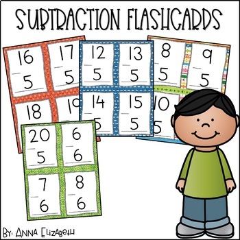 Preview of Subtraction Flash Cards