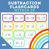 Subtraction Within 20 Flashcards for Fact Fluency