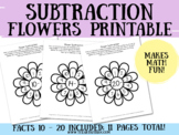 Subtraction Flowers 10 to 20 Math Wheels Waldorf Montessori 