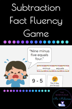 Preview of Subtraction Fact Fluency Game