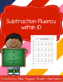 Subtraction Fluency within 10 with Number Line