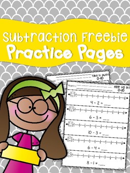 Preview of Subtraction Freebie Practice Sheets