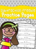 Subtraction Freebie Practice Sheets