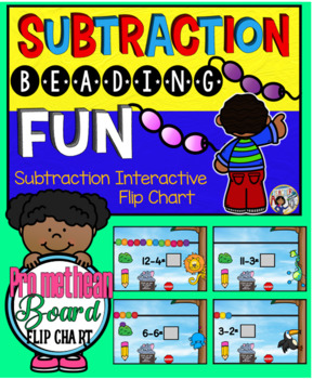 Preview of Subtraction Fun with Beads Promethean Board Flip Chart