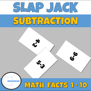 Preview of Math Center Subtraction Game 0-10 1st Grade