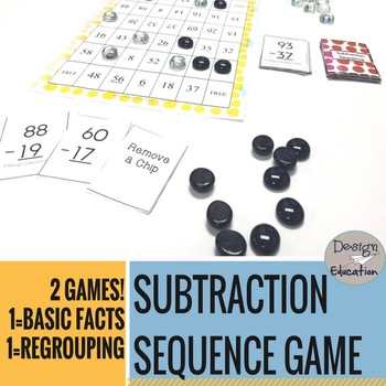 Preview of Subtraction Regrouping Game PLUS Subtraction Basic Fact Game