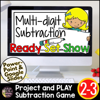 Preview of Subtraction Game | With Regrouping Without Regrouping | 2-Digit 3-Digit 4-Digit