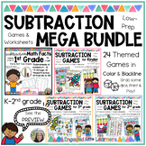 Subtraction Games & Worksheets Mega BUNDLE | Kindergarten,