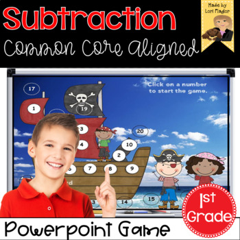 Preview of Subtraction Interactive Powerpoint Math Game First Grade Edition
