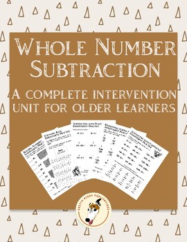 Preview of Subtraction Intervention Unit (Whole Numbers)