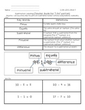 Subtraction Labeling using Academic Vocabulary