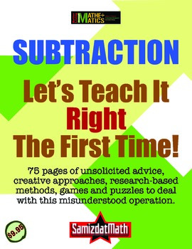 Preview of Subtraction: You're Teaching It Wrong (And Let's Teach It Right!)