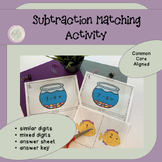 Subtraction Matching Activity, Similar Digits, Mixed Digit