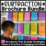 Subtraction Math Brochure Trifolds BUNDLE 0-10 Facts Pract