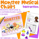 Subtraction Math Center & Math Read Aloud Response - Monst