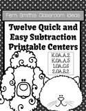 Subtraction Math Centers Quick and Easy to Prep Math Cente