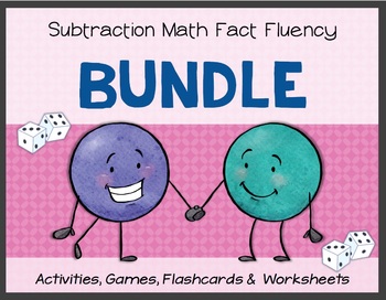 Preview of Subtraction Math Fact Fluency: BUNDLE