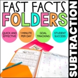 Subtraction Math Fact Fluency Fast Facts Folders Daily Math Fact Practice