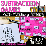 Subtraction With & Without Regrouping Math Centers | Print