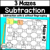 2-Digit Subtraction Maze Activities with and without Regrouping