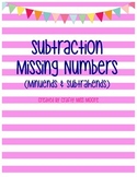 Subtraction Missing Numbers & Scoot