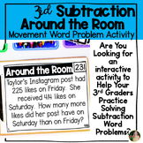 Subtraction Movement Word Problem Activity | Low-prep | 3rd Grade