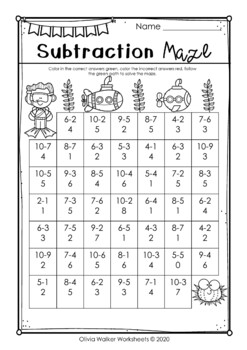 Subtraction to 10 Worksheets - Subtracting Numbers up to ...