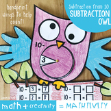 Subtraction Owl Craft - Subtraction from 10