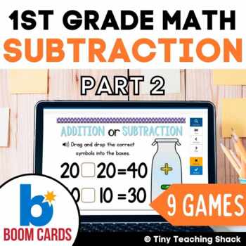 Preview of Subtraction Part 2 / 1st Grade Math Boom Cards