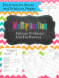 Multiplication Partial Products Notes and Practice