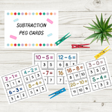 Subtraction Peg Cards
