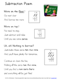 Subtraction Poem Poster ~ Steps for Regrouping Zeros too!
