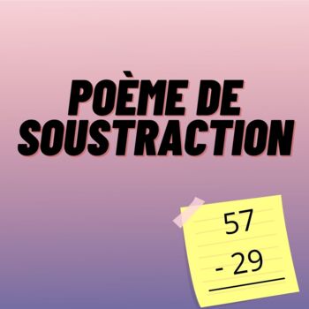 Preview of Subtraction Poem in French - Poème de soustraction