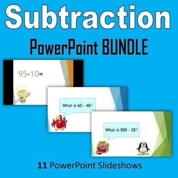 Preview of Subtraction PowerPoint BUNDLE