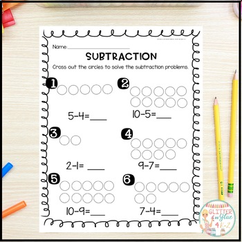 simple subtraction worksheets an introduction to