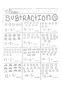 Preview of Subtraction Practice Page