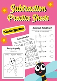 Subtraction Practice Sheets {Within 10,Kindergarten Math, 
