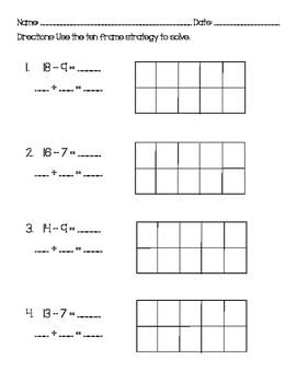 Subtraction Practice to 20 1.OA.6 by Amy Beth | Teachers Pay Teachers