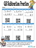FREE 3rd grade Subtraction Practice with QR Codes!